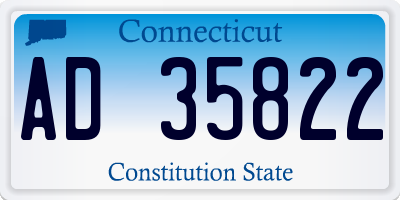 CT license plate AD35822