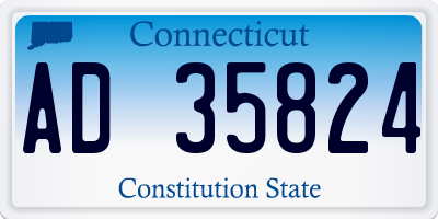 CT license plate AD35824