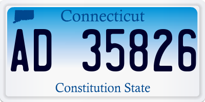 CT license plate AD35826