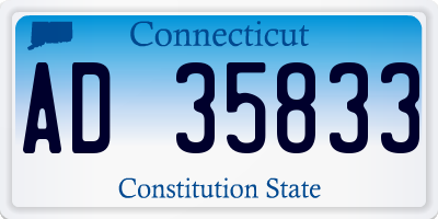 CT license plate AD35833