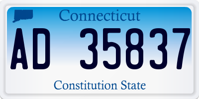 CT license plate AD35837