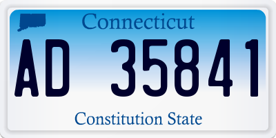 CT license plate AD35841