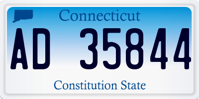 CT license plate AD35844