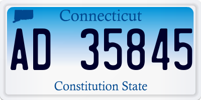 CT license plate AD35845