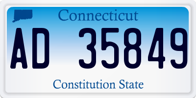 CT license plate AD35849