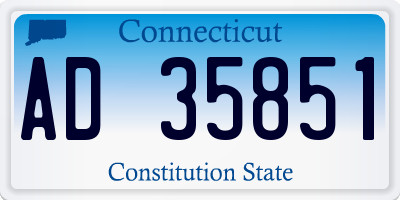 CT license plate AD35851