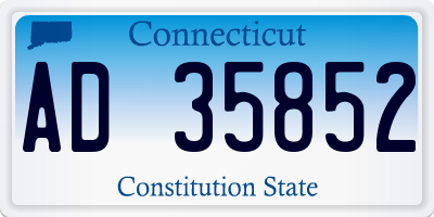 CT license plate AD35852