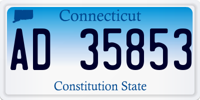 CT license plate AD35853