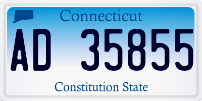 CT license plate AD35855
