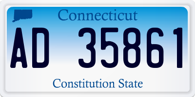 CT license plate AD35861