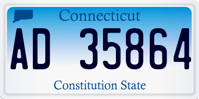 CT license plate AD35864