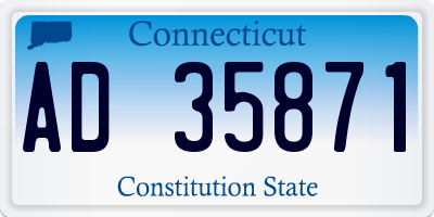 CT license plate AD35871