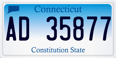 CT license plate AD35877