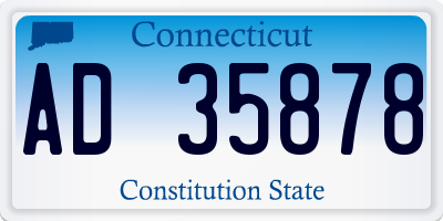 CT license plate AD35878