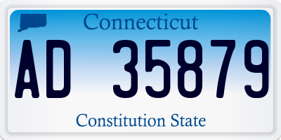 CT license plate AD35879