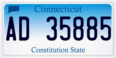 CT license plate AD35885