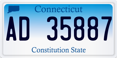 CT license plate AD35887