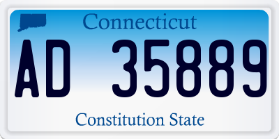CT license plate AD35889