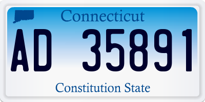 CT license plate AD35891