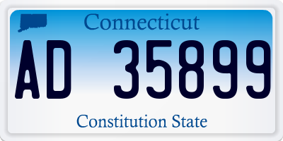 CT license plate AD35899