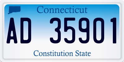 CT license plate AD35901