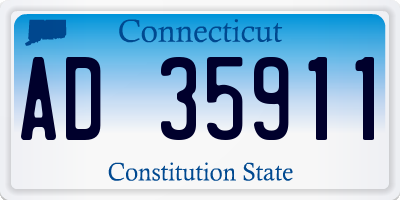 CT license plate AD35911