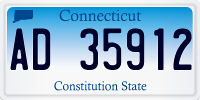 CT license plate AD35912