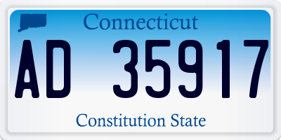 CT license plate AD35917