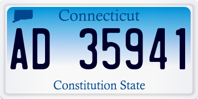 CT license plate AD35941
