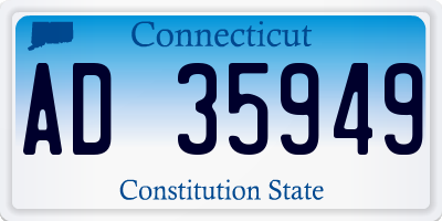 CT license plate AD35949