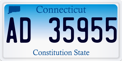 CT license plate AD35955