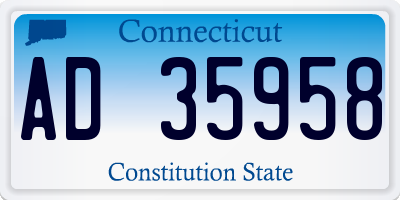 CT license plate AD35958