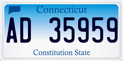 CT license plate AD35959