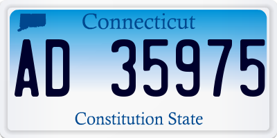 CT license plate AD35975