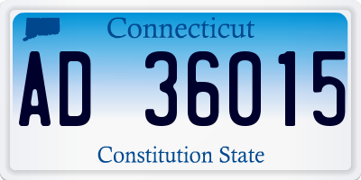 CT license plate AD36015
