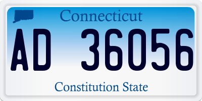 CT license plate AD36056