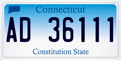 CT license plate AD36111