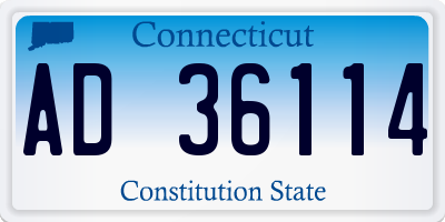 CT license plate AD36114