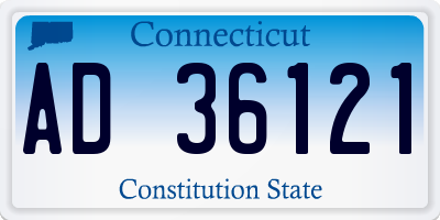 CT license plate AD36121