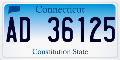 CT license plate AD36125