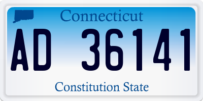 CT license plate AD36141