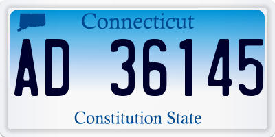 CT license plate AD36145