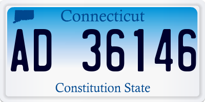 CT license plate AD36146