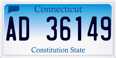 CT license plate AD36149