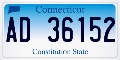 CT license plate AD36152