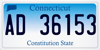 CT license plate AD36153