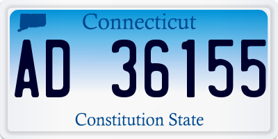 CT license plate AD36155
