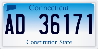 CT license plate AD36171