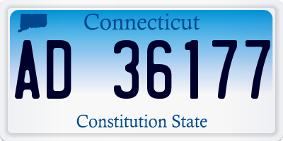 CT license plate AD36177