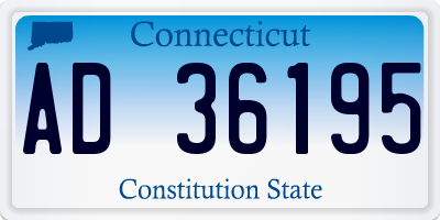 CT license plate AD36195